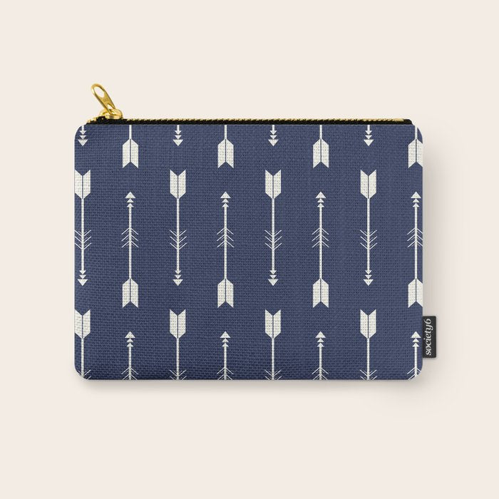 Blue Arrow Pattern  Carry All Pouch Gallery Image 1