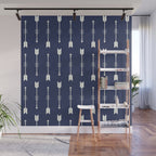 Blue Arrow Pattern  Wall Mural Gallery Image 1