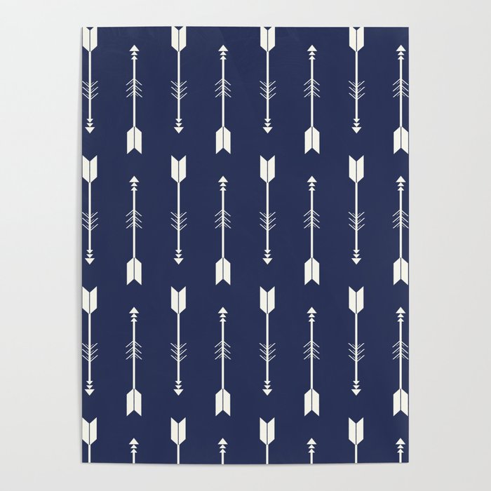 Blue Arrow Pattern  Poster Gallery Image 4