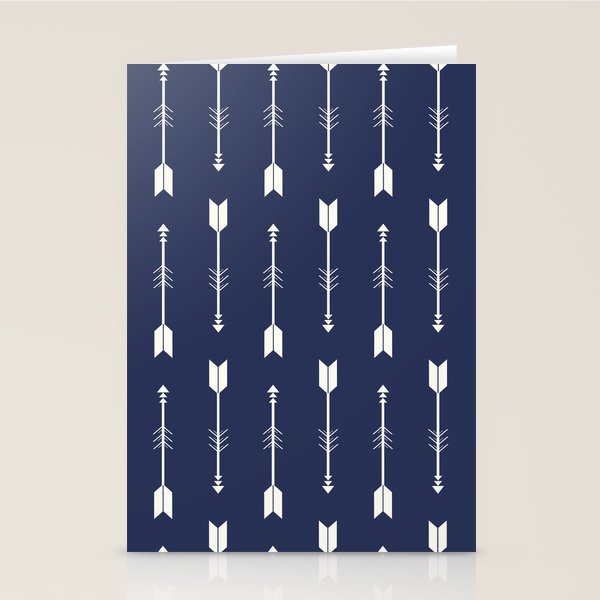 Blue Arrow Pattern  Stationery Card Gallery Image 2