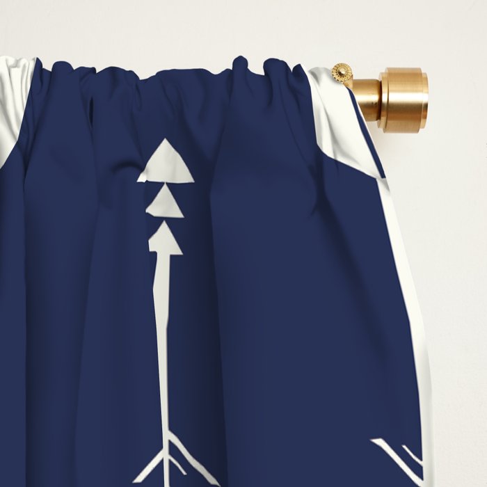 Blue Arrow Pattern  Window Curtain Gallery Image 2