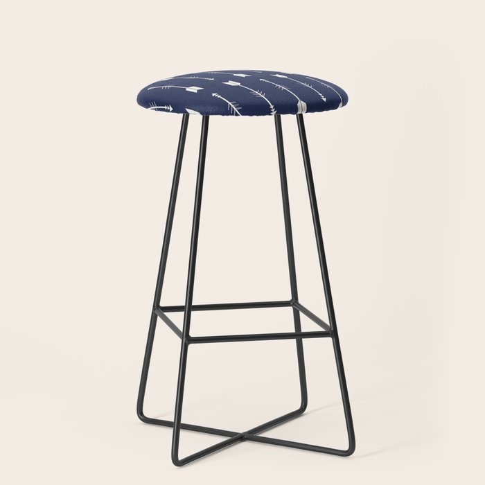 Blue Arrow Pattern  Stool Gallery Image 1