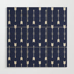 Blue Arrow Pattern  Wood Wall Art Gallery Image 1