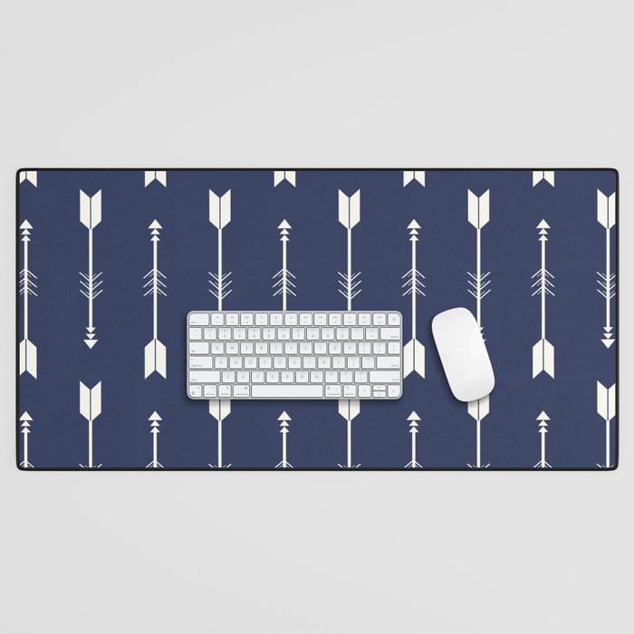Blue Arrow Pattern  Desk Mat Gallery Image 1