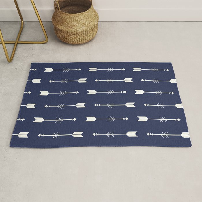 Blue Arrow Pattern  Rug Gallery Image 1