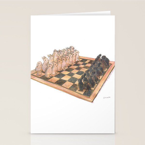Bunny chess Stationery Card Gallery Image 2
