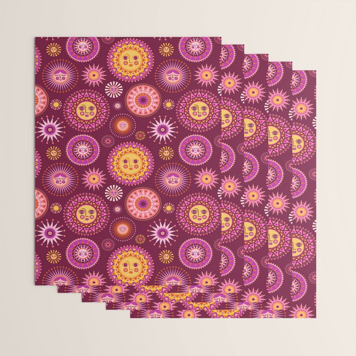 Here Comes the Sun - Pink and Magenta Wrapping Paper Gallery Image 3