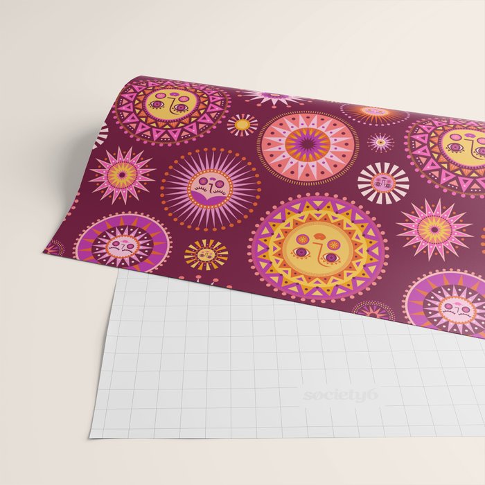 Here Comes the Sun - Pink and Magenta Wrapping Paper Gallery Image 2