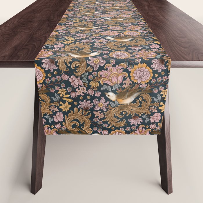 Ornate Bird Garden Table Runner Gallery Image 1