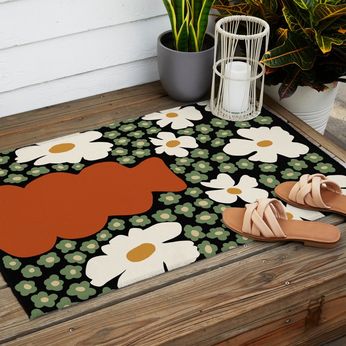 Blooming pottery night    Outdoor Rug Gallery Image 2