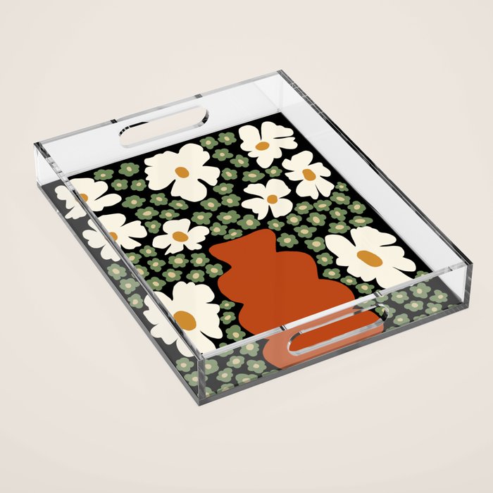 Blooming pottery night    Acrylic Tray Gallery Image 1