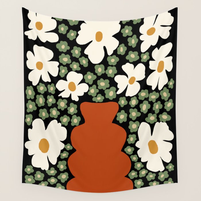 Blooming pottery night    Wall Tapestry Gallery Image 4