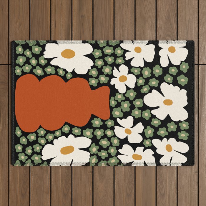 Blooming pottery night    Outdoor Rug Gallery Image 1