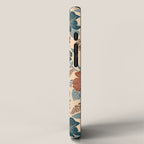 Fall Floral Pattern in Blue, Brown & Rust iPhone Case Gallery Image 2