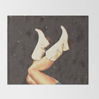 These Boots - Space & Stars Cowgirl Throw Blanket Gallery Image 2