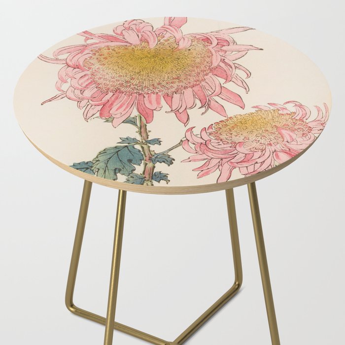 Japanese Chrysanthemum Woodblock Print #6 Side Table Gallery Image 2
