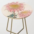 Japanese Chrysanthemum Woodblock Print #6 Side Table Gallery Image 2