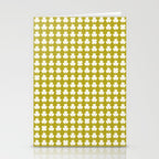 Clovers XX Chartreuse Botanical Pattern Stationery Card Gallery Image 2