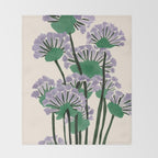 Modern Lavender Garden Throw Blanket Gallery Image 2