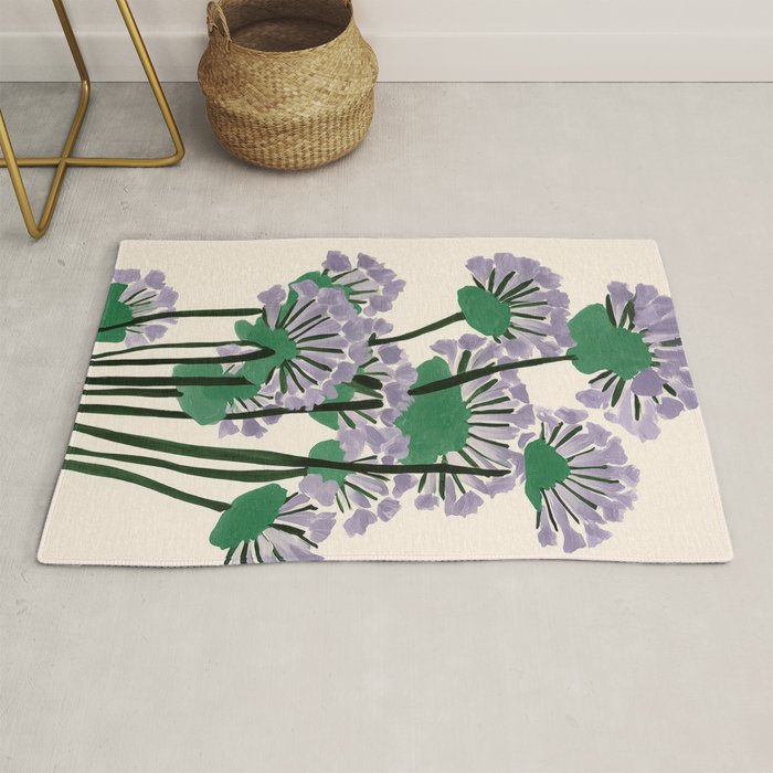 Modern Lavender Garden Rug Gallery Image 1