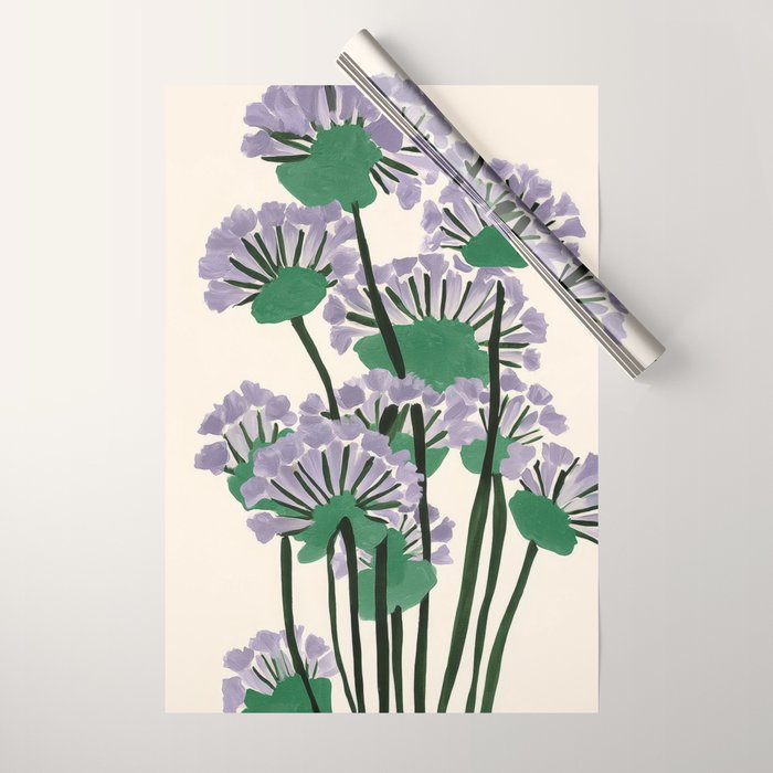 Modern Lavender Garden Wrapping Paper Gallery Image 1
