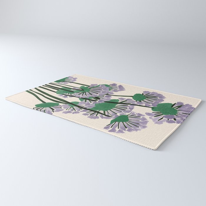 Modern Lavender Garden Rug Gallery Image 3