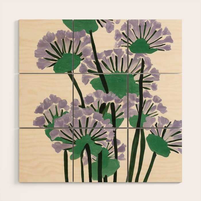 Modern Lavender Garden Wood Wall Art Gallery Image 1