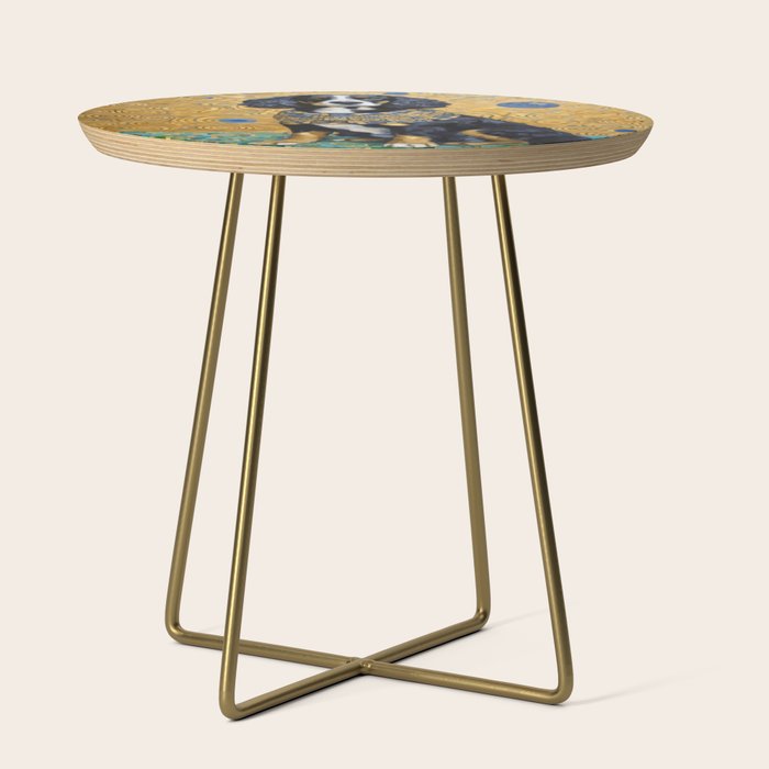Gustav Klimt Style Portrait of Seated Dog Side Table Gallery Image 1