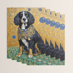 Gustav Klimt Style Portrait of Seated Dog Wrapping Paper Gallery Image 3