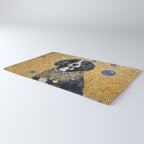Gustav Klimt Style Portrait of Seated Dog Rug Gallery Image 3