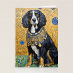 Gustav Klimt Style Portrait of Seated Dog Stationery Card Gallery Image 2