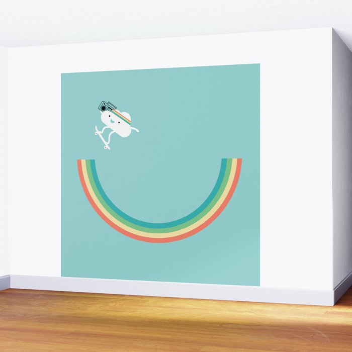Skateboarding cloud Wall Mural Gallery Image 2