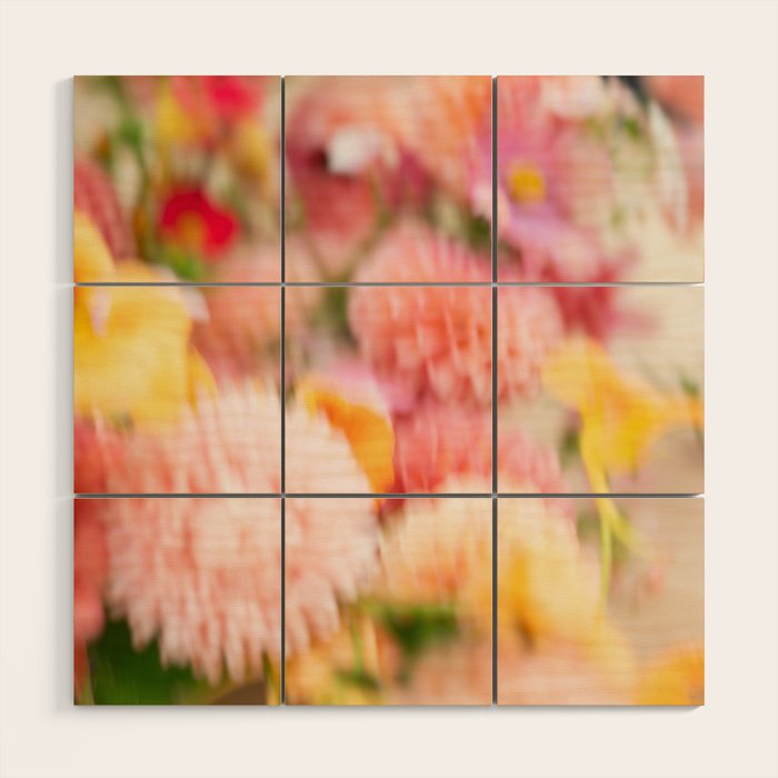 Moving flowers - Abstract Floral Photography Wood Wall Art Gallery Image 1