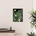 Japanese Wall Art Maximalist Moon Print japandi Art Wabi Sabi Painting Sage Green dopamine decor Poster Gallery Image 2