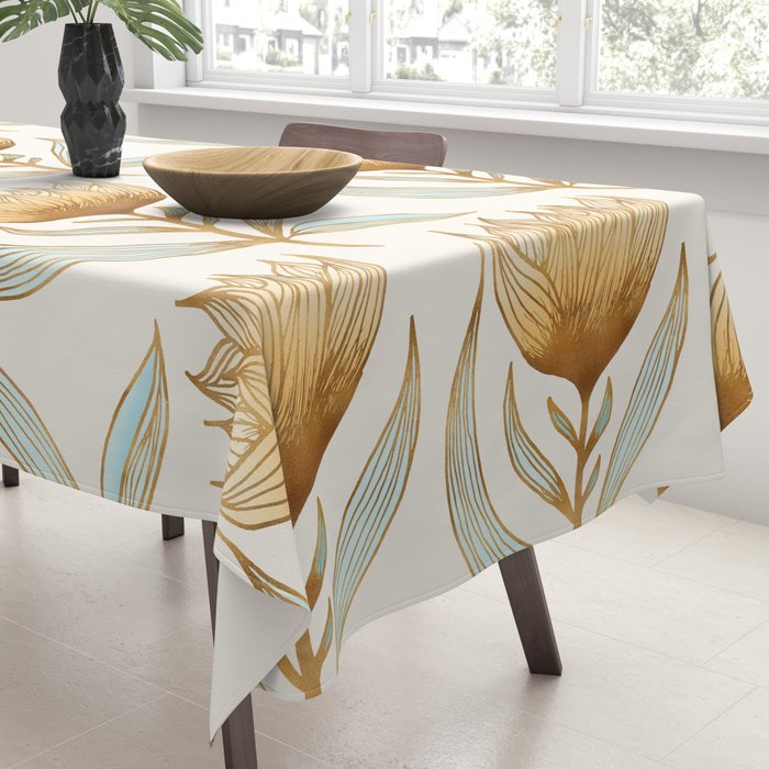 Bohemian Sunflower Pattern Tablecloth Gallery Image 3