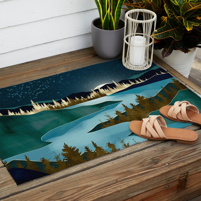 Autumn River Night Outdoor Rug Gallery Image 2