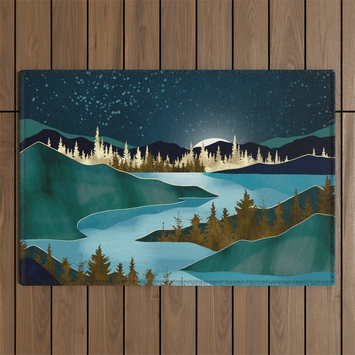Autumn River Night Outdoor Rug Gallery Image 1