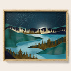 Autumn River Night Serving Tray Gallery Image 1