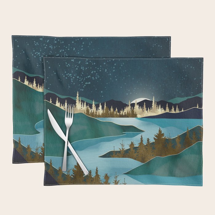 Autumn River Night Placemat Gallery Image 1