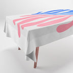 Blue & Pink Leaves: Matisse Series 01 Tablecloth Gallery Image 1