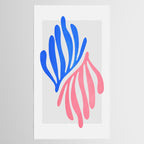 Blue & Pink Leaves: Matisse Series 01 Tablecloth Gallery Image 2