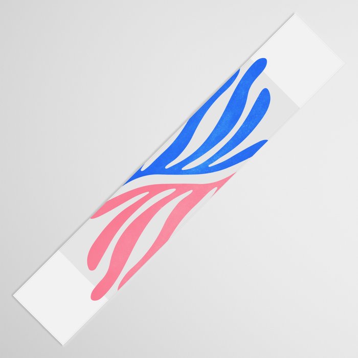 Blue & Pink Leaves: Matisse Series 01 Table Runner Gallery Image 3