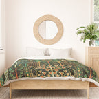 Weeping Willow Antique Bijar Persian Rug Print Duvet Cover Gallery Image 3