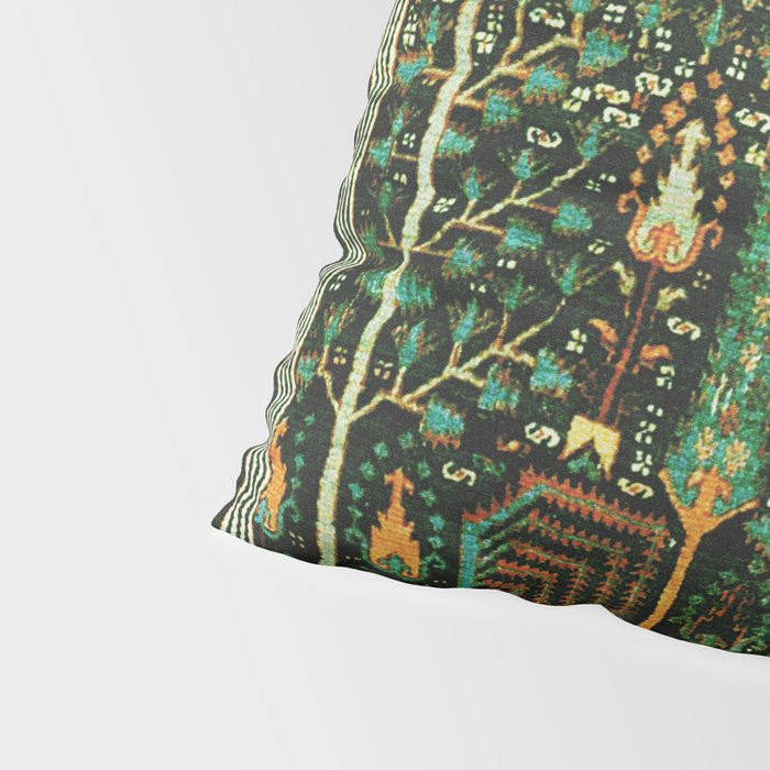 Weeping Willow Antique Bijar Persian Rug Print Pillow Sham Gallery Image 4
