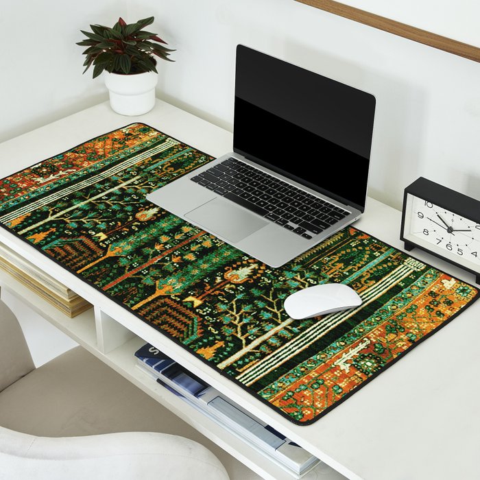 Weeping Willow Antique Bijar Persian Rug Print Desk Mat Gallery Image 2