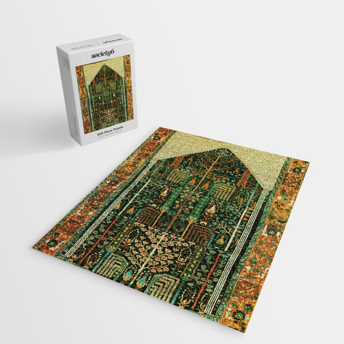 Weeping Willow Antique Bijar Persian Rug Print Jigsaw Puzzle Gallery Image 2