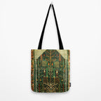 Weeping Willow Antique Bijar Persian Rug Print Tote Bag Gallery Image 2