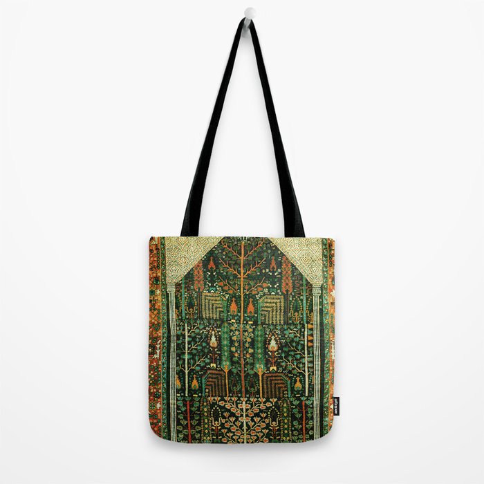 Weeping Willow Antique Bijar Persian Rug Print Tote Bag Gallery Image 2