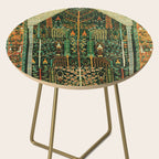 Weeping Willow Antique Bijar Persian Rug Print Side Table Gallery Image 2