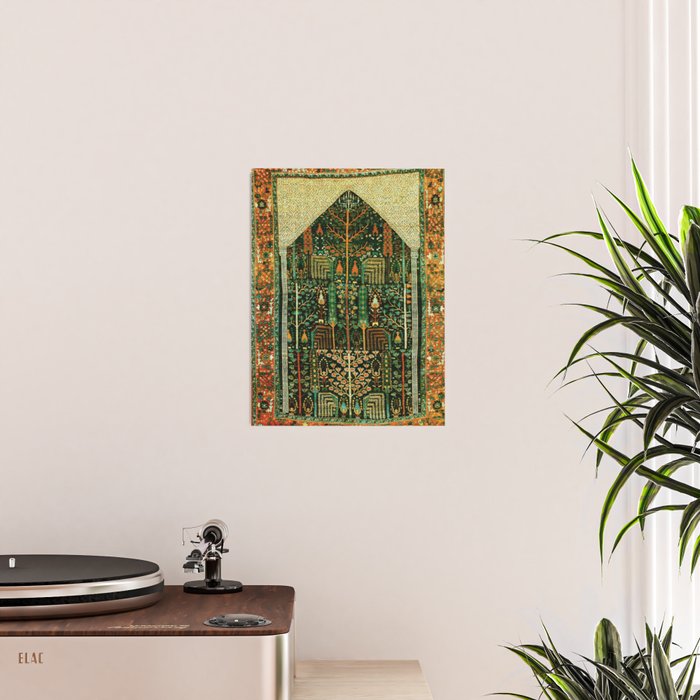 Weeping Willow Antique Bijar Persian Rug Print Poster Gallery Image 2
